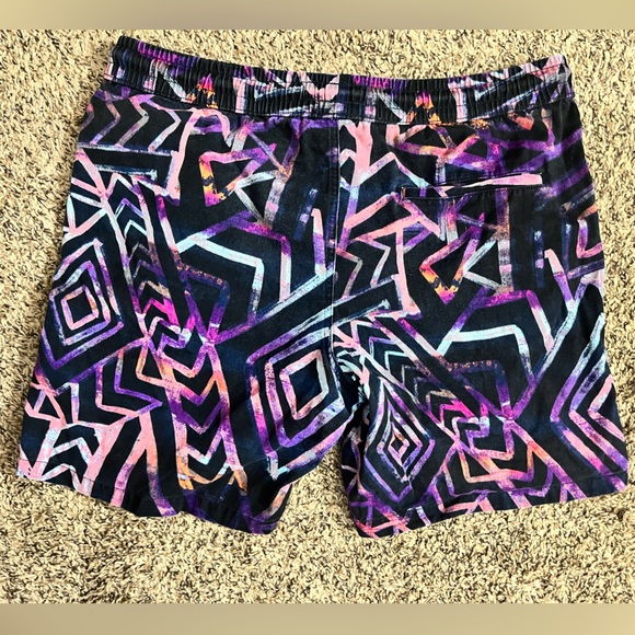 Tribal Print Zipcode Shorts Elastic Waist Drawstring Bermuda L - Picture 11 of 11